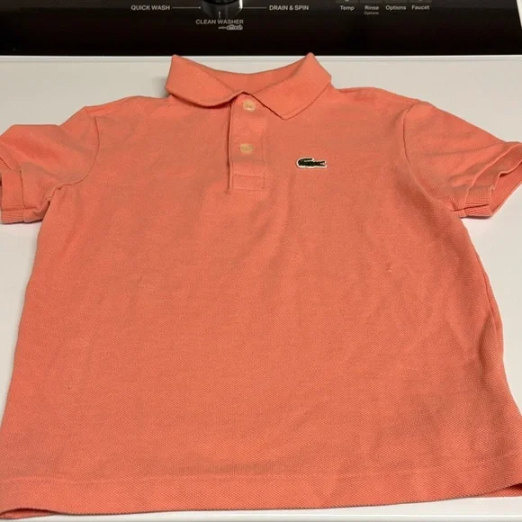 Lacoste Kids Polo Shirt Coral Size 5 - Picture 1 of 3